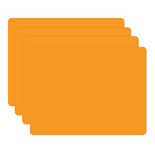 Silicone Placemats (15.7x11.8Inch-4pack / Orange)