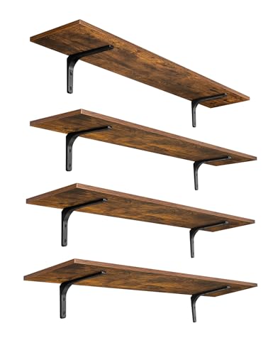 Long Wall Shelves (Rustic Brown / 47.3 Inch)