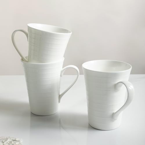 Eleanor Bone China 16 Piece Dinnerware (Swirl - White / 16 Piece Service for 4)