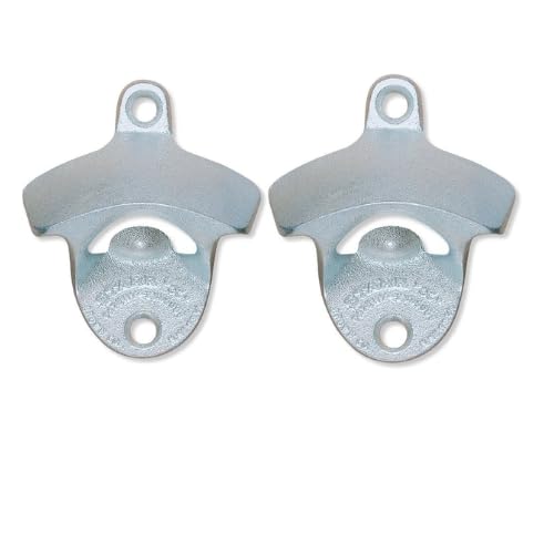 Original Plain Wall Mounted Bottle Opener (2 PC - Silver Plain STARR "X")