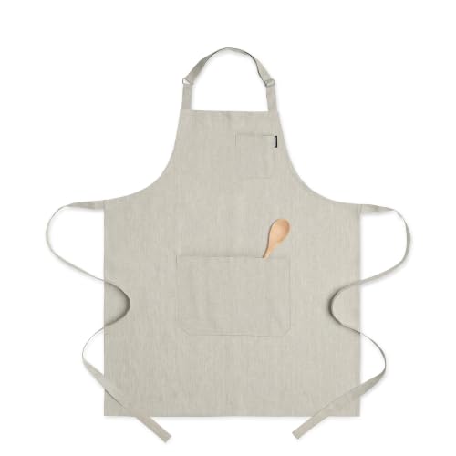100% Linen Apron Light Natural (Light Natural / 32 X 27 Inch)