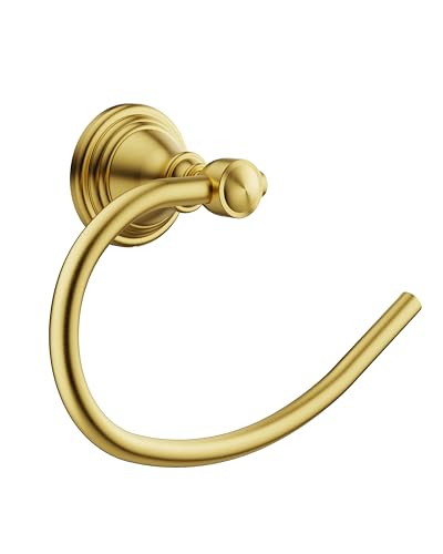 Gold Towel Ring Wall Mounted for Bathroom (Gold)
