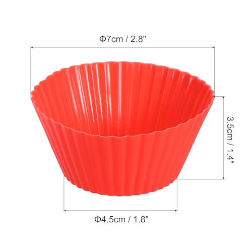 36Pcs Silicone Cupcake Liners (Red / 3.5cm/1.4inch)