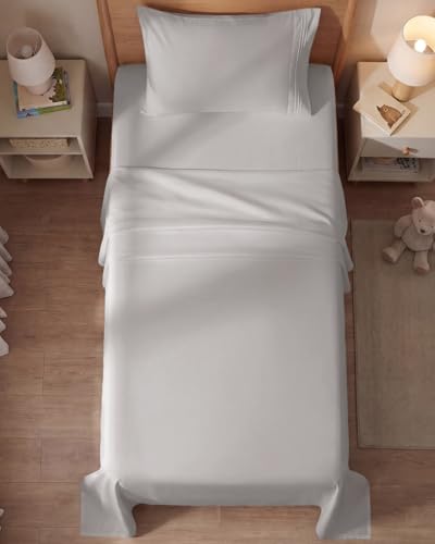 Twin Size 3 Piece Sheet Set (03 - Light Grey / Twin)