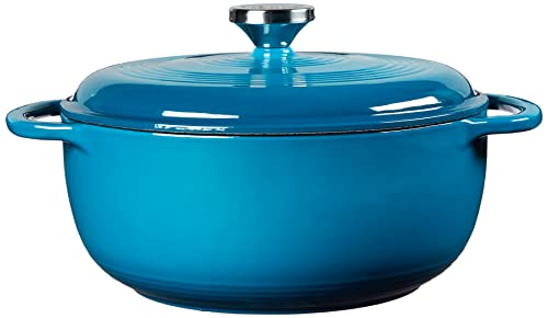 4.5 Quart Enameled Cast Iron Dutch Oven with Lid (Cornflower Blue)