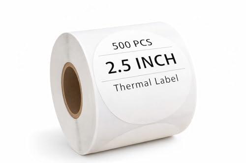 2.5 inch White Round Thermal Sticker Rolls