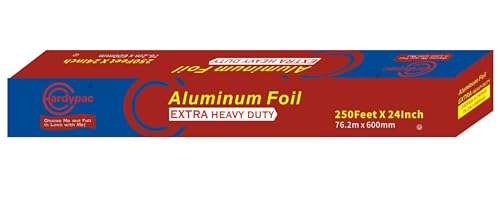 24 Inch Extra Wide Extra Heavy Duty Aluminum Foil Roll (500 Sq Ft)