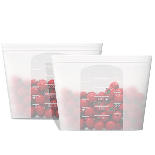 Reusable Silicone Food Storage Bag (2 Large Set)