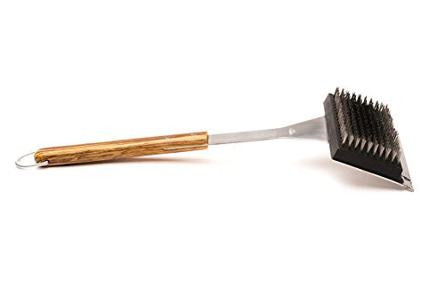 QVG40 Verde Collection Grill Brush with Replaceable Bristles and Scraper (Verde Grill Brush)