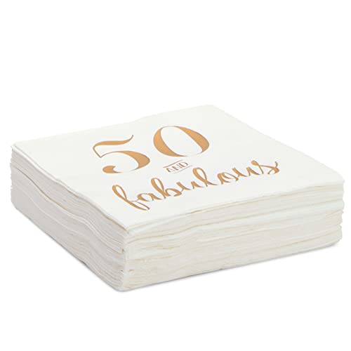 50th Birthday Napkins for Women (50 Pack)