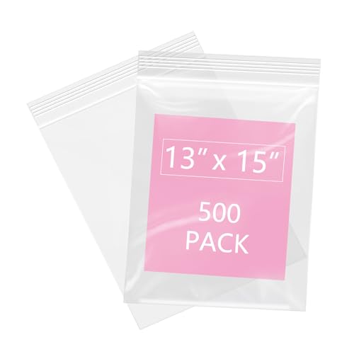 500 Pcs 13" x 15" Zip Bags