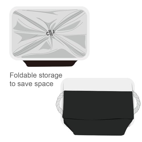 Organization and Storage for Shelves (White & Black / 3PCS/Extra Jumbo - 20.5Lx15.7Wx13.8H)