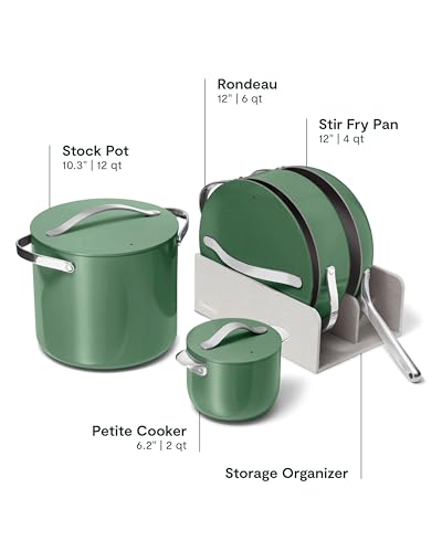 24-Piece Non-Stick Ceramic Cookware Set (Sage / 24pc Set)
