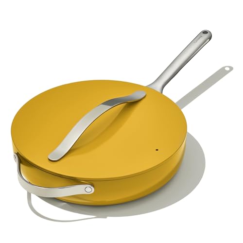 Non Stick Ceramic Sauté Pan with Lid (Marigold)