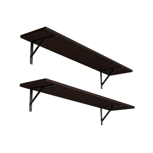 Long Wall Shelves (Espresso / 31.5 Inch)