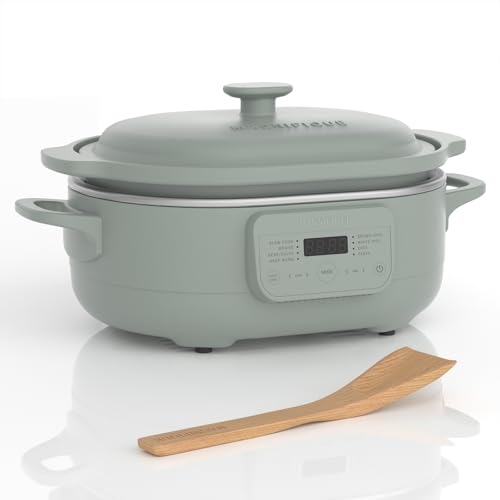 MAGNIFIQUE 4 Quart Programmable Casserole Slow Cooker (4 Quarts / Olive)