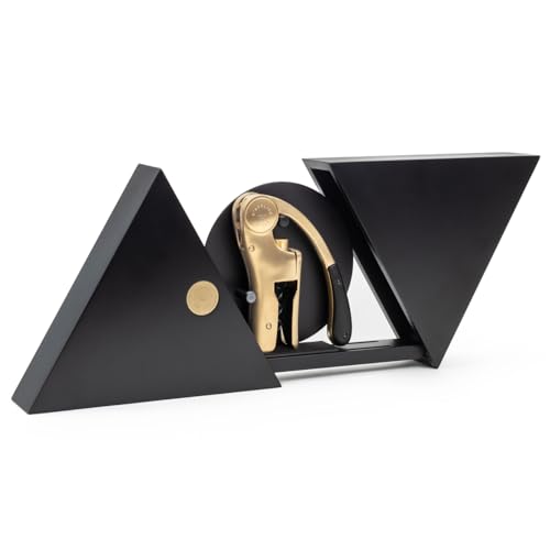 L’Atelier du Vin Geometry Lever Corkscrew Set (Oeno Motion Black and Gold Geometry)
