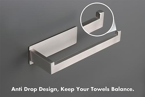Hand Towel Holder (2 Pack 9 In / Brushed Nickel)