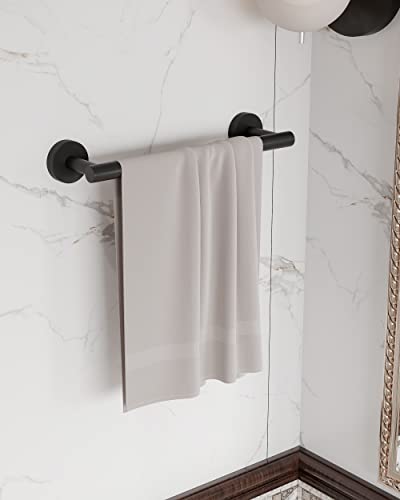 12 Inches Matte Black Towel Bar for Bathroom Kitchen Hand Towel Holder Dish Cloths Hanger SUS304 Stainless Steel RUSTPROOF Wall Mount (Matte Black / 10 inch(Center to Center))