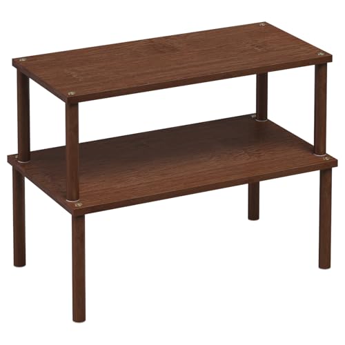 2 Pack Cabinet Organizer Shelf (15.8"W / Brown)
