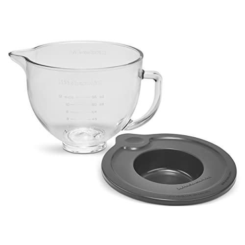 5 Quart Glass Bowl with Measurement Markings (5 Qt Tilt)