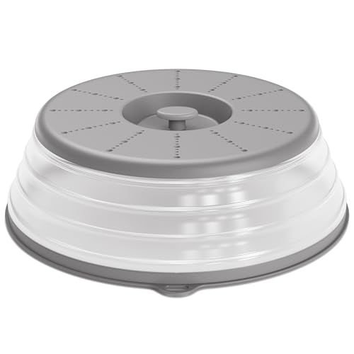 Microwave Splatter Cover Vented for Food with Hook Hole (Gray / M(11"x3.26")-Pack of 1)