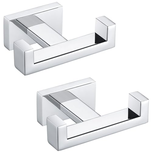 Double Towel Hooks Polished Chrome (2 Pack / Polished Chrome)