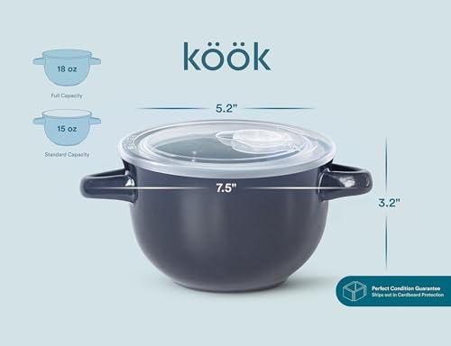 French Onion Soup Crocks with Lids & Handles (Denim)