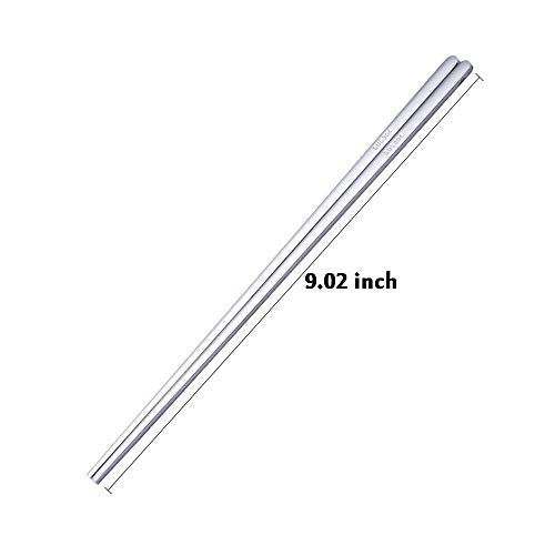 5 Pairs Silver Flat Chopsticks (silver-flat chopstick)