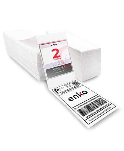 4 x 6 in 2 Stacks (2 Stacks - 4,000 Labels / Fanfold (2 Labels/Fold))