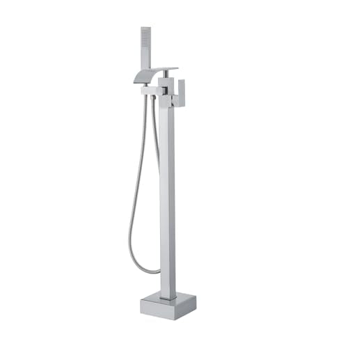 Freestanding Bathtub Faucet (Waterfall / Brushed Nickel)
