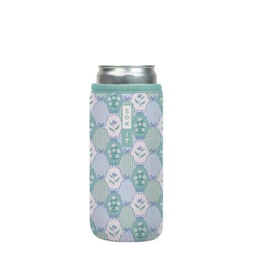 CanSok Sleeve for Beer & Soda Insulated Neoprene Cover (Coquette Charm / 12oz Slim Can Sleeve)