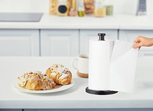 Black Standing Paper Towel Holder for Kitchen& Bathroom Countertop