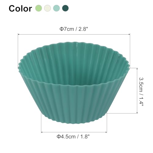 12Pcs Silicone Cupcake Liners (Colorful / 2.8")