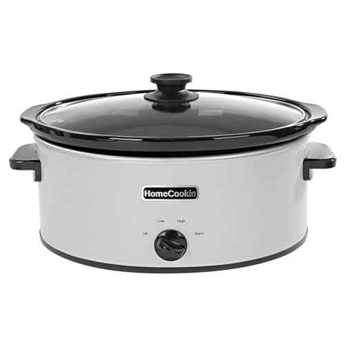 8 Quart Slow Cooker Oval Manual Pot Food Warmer with 3 Cooking Settings