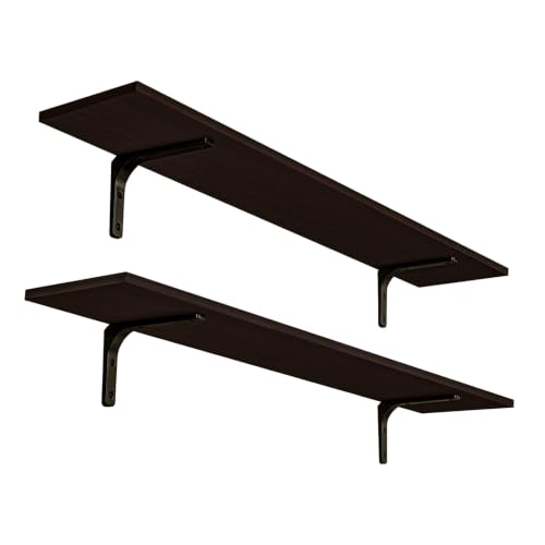 Long Wall Shelves (Espresso / 47.3 Inch)