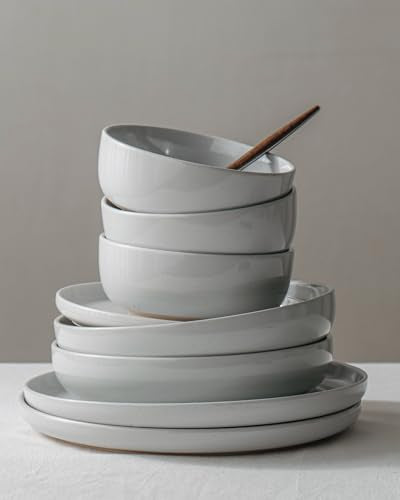 Milkyway 24 Piece Dinnerware Set with Mugs (Light Gray / Service for 6 (Include Mugs))