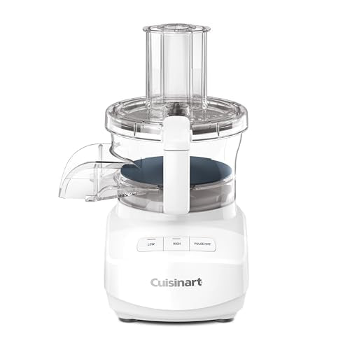 9 Cup Continuous Feed Food Processor with Fine and Medium Reversible Shredding and Slicing Disc (9 Cup / White)