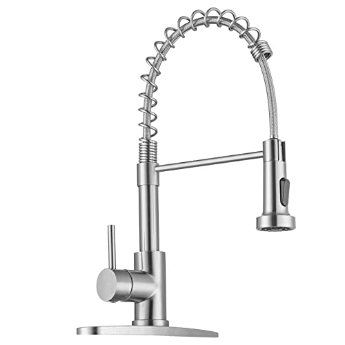 Laundry & Utility Sink Faucet with Pull (Brushed Nickel)