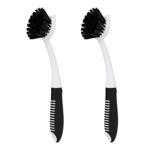 Dish Brush with Handle (Black)
