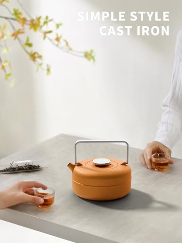 Teapot with Removable Infuser (0.8 Quarts / Orange Cylinder)