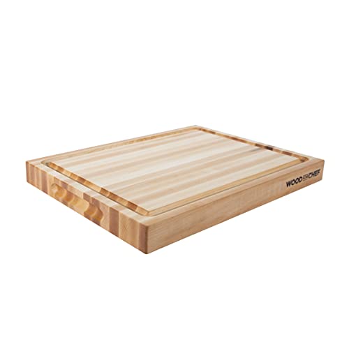 24" Classic Maple Reversible Cutting Board with Juice Groove (24"L x 18"W)