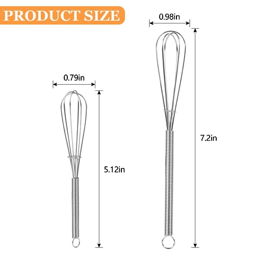 Mini Whisks Stainless Steel Whisk Set (Silver-Mini / 3 Piece)