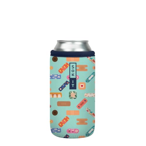 CanSok Sleeve for Beer & Soda Insulated Neoprene Cover (Happy Healers / 16oz Can Sleeve)
