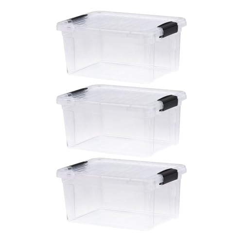 6.6 Quart Clear Plastic Storage Boxes with Lids (6.6 Quart)
