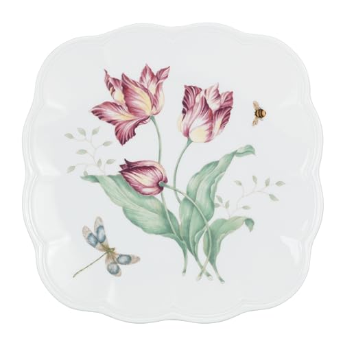 894308 Butterfly Meadow Square 4 (Butterfly Meadow Square 4-Piece Accent Plates)