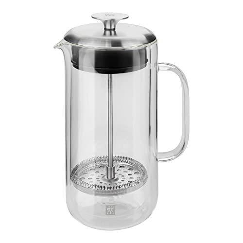 Sorrento Double Wall French Press and Latte Glass (3-pc / French Press and Latte Glass)