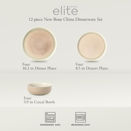 Island Bay 12 (Service for 4 (12pcs) / Cream & Green (Island Bay))