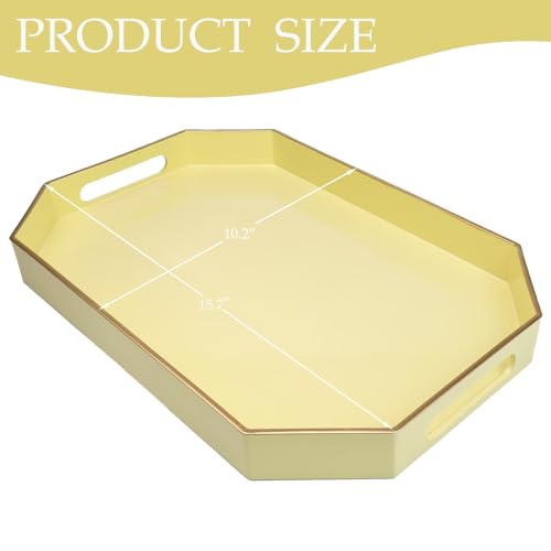 Yellow Plastic Serving Tray for Ottoman (C8 Yellow / 15.7" x 10.2" x 1.6")