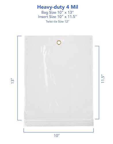 GPI 10" x 13" Reclosable Zip Bags with Bottom Hang (500 Count)